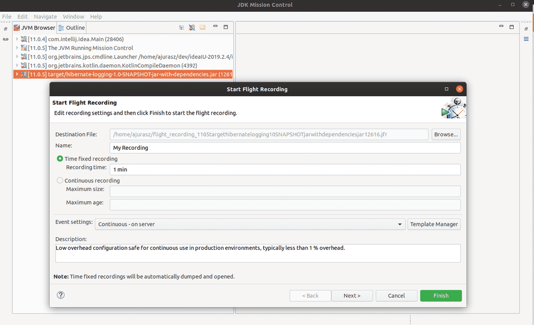 Use JDK Flight Recorder To Log SQL Queries | Arek Jurasz